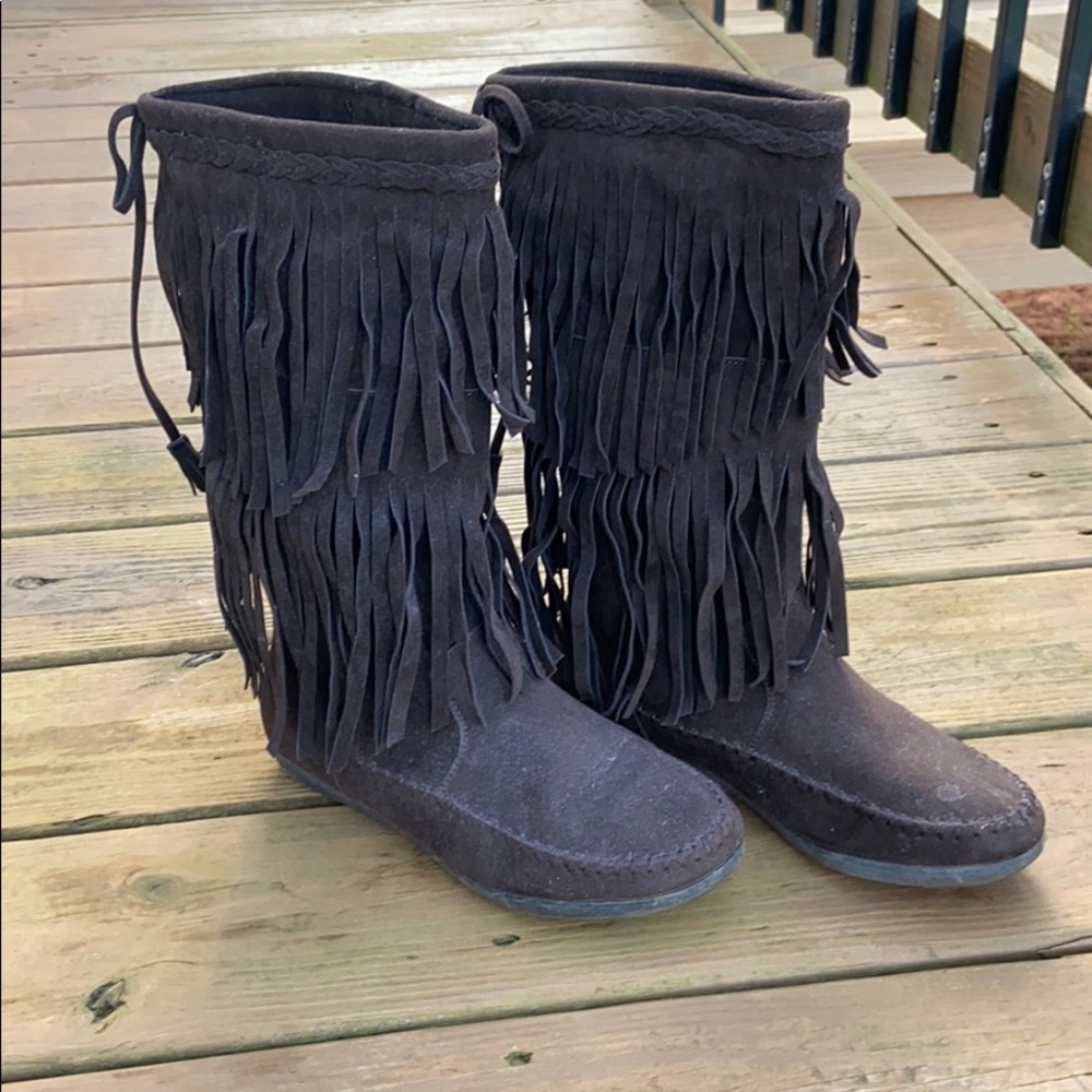 Rampage Brown Ladies Moccasin Boots